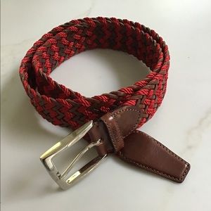 Men’s canvas and leather belt